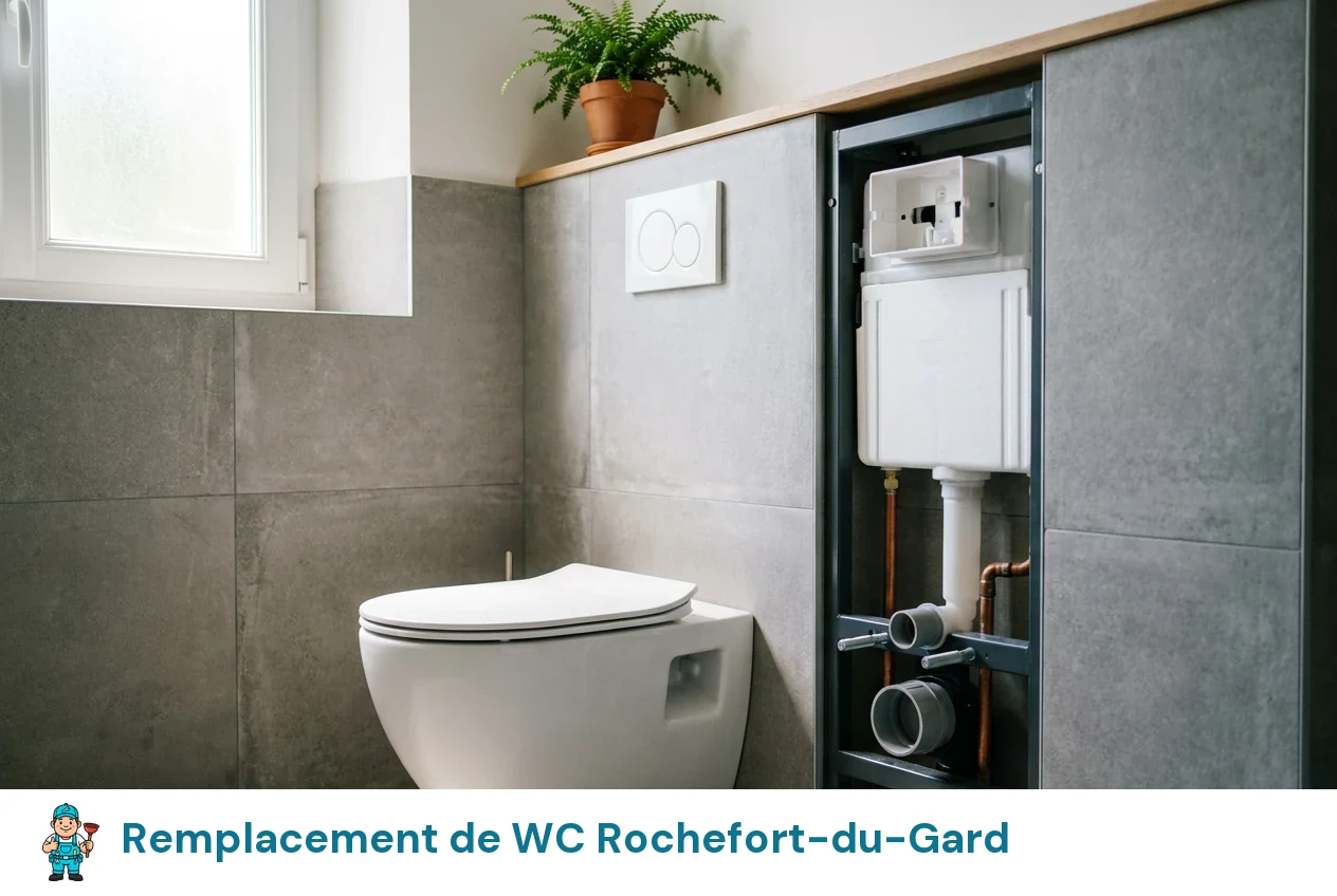 Remplacement de WC à Rochefort-du-Gard