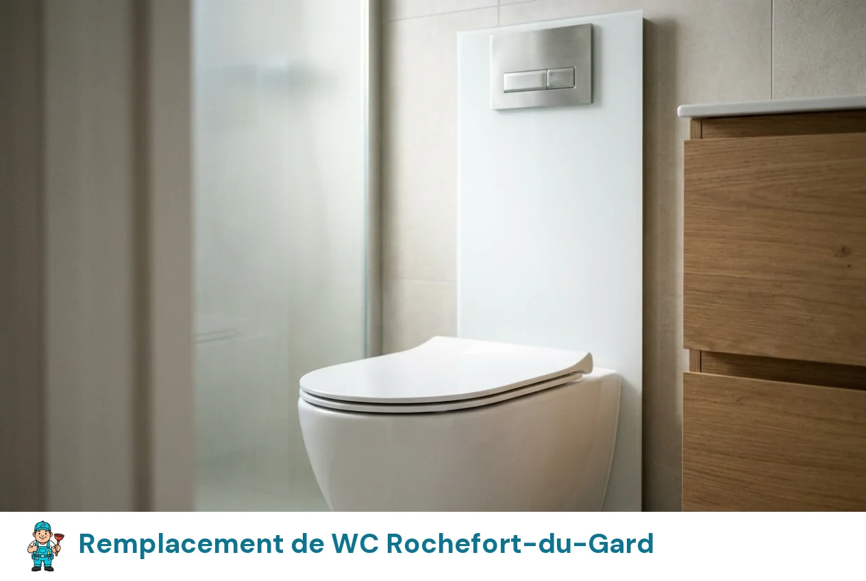 Remplacement de WC à Rochefort-du-Gard