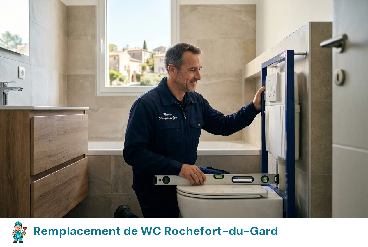 Remplacement de WC à Rochefort-du-Gard